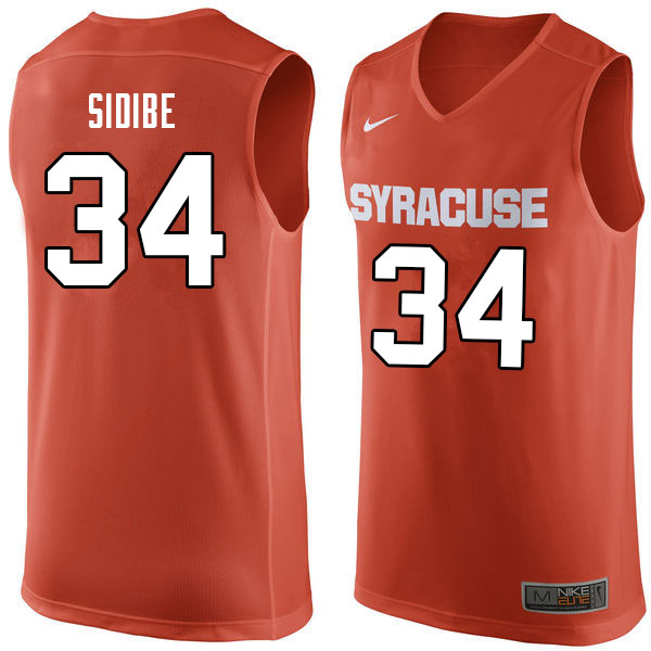 Men #34 Bourama Sidibe Syracuse Orange College Basketball Jerseys Sale-Orange